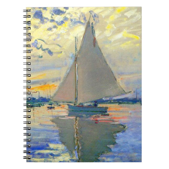 Monet Sailboat på Le Petit-Gennevilliers Anteckningsbok (Framsidan)