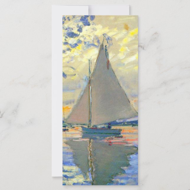 Monet Sailboat på Le Petit-Gennevilliers Card (Framsida)