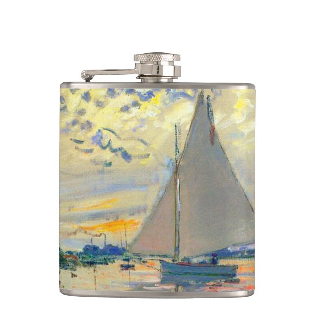 Monet Sailboat på Le Petit-Gennevilliers Fickplunta (Framsidan)