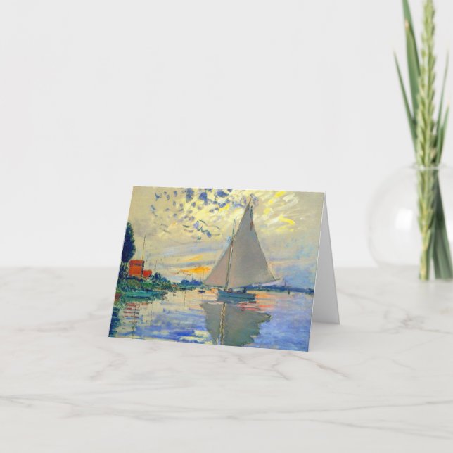 Monet Sailboat på Le Petit-Gennevilliers Inbjudan (Framsida)
