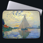 Monet Sailboat på Le Petit-Gennevilliers Laptop Fodral<br><div class="desc">Laptop sleeve med Claude Monets oljemålning Sailboat på Le Petit-Gennevilliers (1874). En serensegelbåt seglar vatten i Paris,  Frankrike. Perfekt för älskare av imperialism och Franskens konstsamlare!</div>