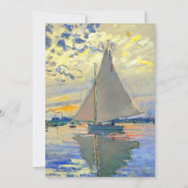 Monet Sailboat på Le Petit-Gennevilliers Meddelande (Framsida)
