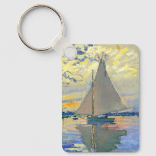 Monet Sailboat på Le Petit-Gennevilliers Nyckelring