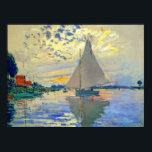 Monet Sailboat på Le Petit-Gennevilliers Poster<br><div class="desc">Poster med Claude Monets oljemålning Sailboat på Le Petit-Gennevilliers (1874). En serensegelbåt seglar vatten i Paris,  Frankrike. Perfekt för älskare av imperialism och Franskens konstsamlare!</div>