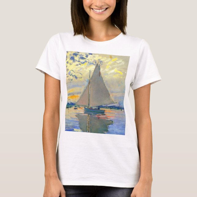 Monet Sailboat på Le Petit-Gennevilliers T Shirt (Framsida)