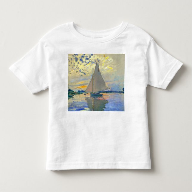 Monet Sailboat på Le Petit-Gennevilliers T Shirt (Framsida)