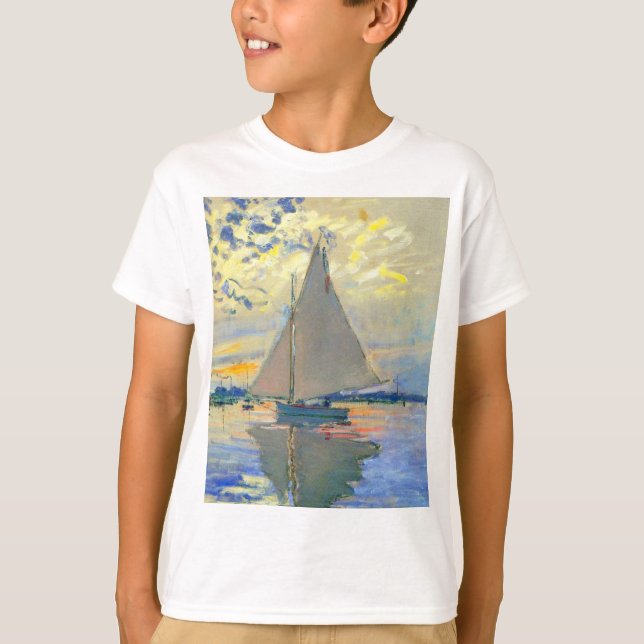 Monet Sailboat på Le Petit-Gennevilliers T Shirt (Framsida)