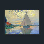 Monet Sailboat på Le Petit-Gennevilliers Tilläggskort<br><div class="desc">Kort för inhägnad med Claude Monets oljemålning Sailboat på Le Petit-Gennevilliers (1874). En serensegelbåt seglar vatten i Paris,  Frankrike. Perfekt för älskare av imperialism och Franskens konstsamlare!</div>