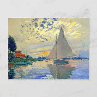 Monet Sailboat på Le Petit-Gennevilliers Vykort