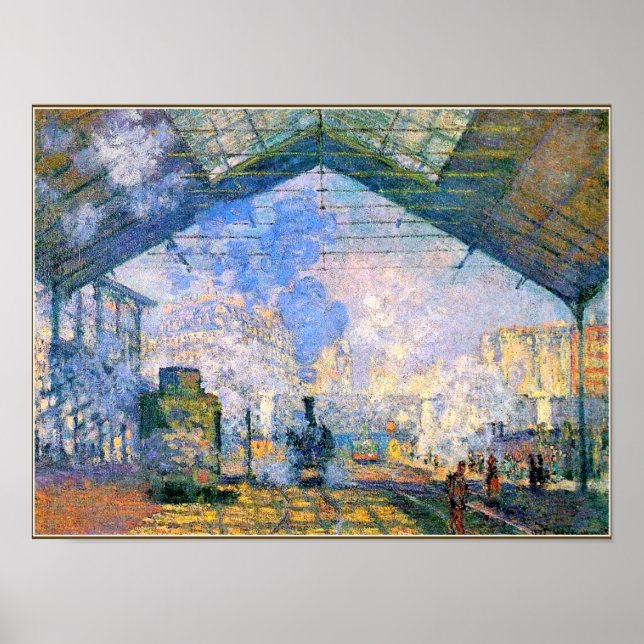 Monet - Saint-Lazare Station, bra konst Poster (Framsidan)