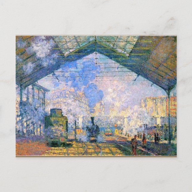 Monet - Saint-Lazare Station, bra konst Vykort (Framsida)