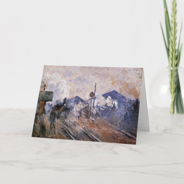 Monet - Saint-Lazare Station, utlopp, Kort (Framsida)