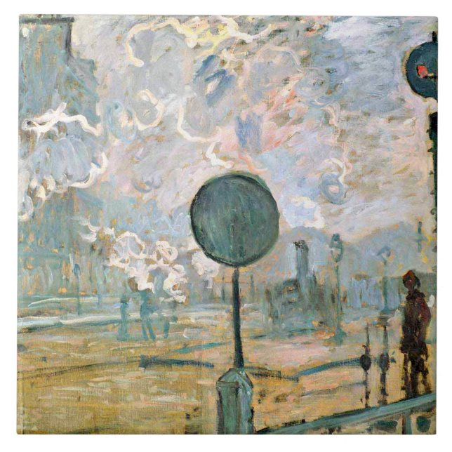 Monet - Saint-Lazare Station, yttre Kakelplatta (Framsidan)