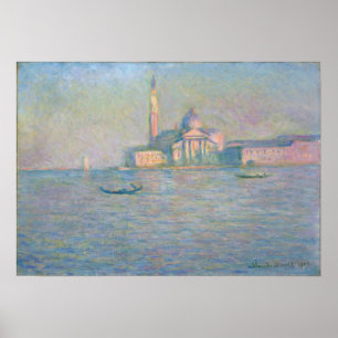 Monet - San Giorgio Maggiore Venice-kyrkan Poster