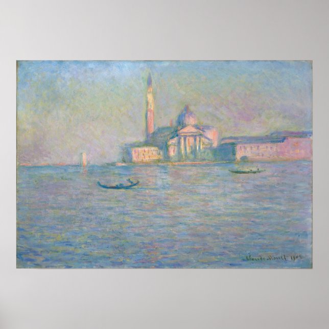 Monet - San Giorgio Maggiore Venice-kyrkan Poster (Framsidan)