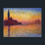 Monet - San Giorgio Maggiore vid Dusk Vykort<br><div class="desc">Claude Monets berömd,  San Giorgio Maggiore på Dusk</div>