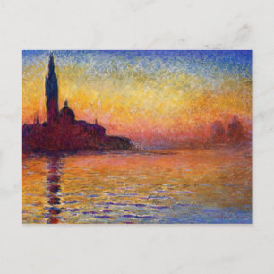 Monet - San Giorgio Maggiore vid Dusk Vykort