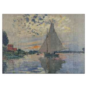 Monet Segelbåt Fransk Impressionism Klassisk Konst