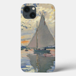 Monet Segelbåt Fransk Impressionism Klassisk Konst