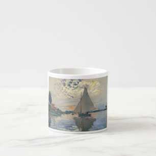 Monet Segelbåt Fransk Impressionism Klassisk Konst Espressomugg