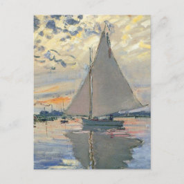 Monet Segelbåt Fransk Impressionism Klassisk Konst Vykort