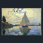 Monet - Segelbåt i Le Petit-Gennevilliers Bordstablett<br><div class="desc">Segelbåt vid Le Petit-Gennevilliers,  berömd av Fransk Impressionist artist,  Claude Monet</div>