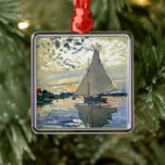 Monet - Segelbåt i Le Petit-Gennevilliers Julgransprydnad Metall<br><div class="desc">Claude Monet-berömden,  Sailboat på Le Petit-Gennevilliers,  julprydnad. VIRGINIA5050,  anpassningsbar-designade produkter och gåvor på www.zazzle.com/virginia5050*,  PaulKleeGiftShop,  InternationalGifts,  RetirementGiftStore,  BirthdayGiftStore,  ILoveGiftStore och FloridaGiftStore.zazzle.com/FloridaGiftStore.</div>