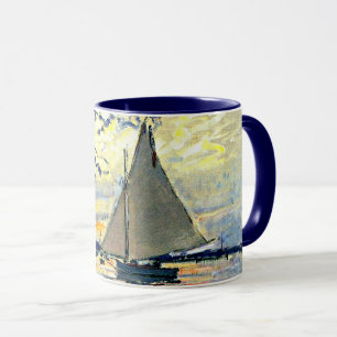 Monet - Segelbåt i Le Petit-Gennevilliers Mugg