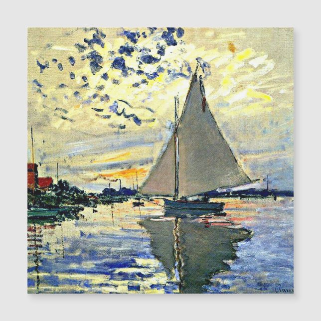 Monet - Segelbåt vid le Petit Gennevilliers (Framsida)