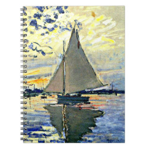 Monet - Segelbåt vid le Petit Gennevilliers Anteckningsbok