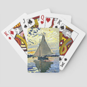 Monet - Segelbåt vid le Petit Gennevilliers Casinokort