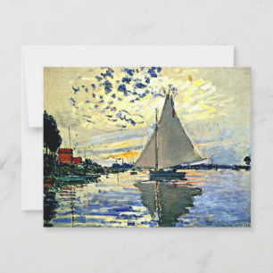 Monet - Segelbåt vid le Petit Gennevilliers Kort