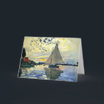 Monet - Segelbåt vid le Petit Gennevilliers Kort<br><div class="desc">Claude Monet-målning,  segelbåt vid le Petit Gennevilliers</div>
