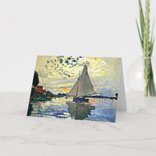 Monet - Segelbåt vid le Petit Gennevilliers Kort