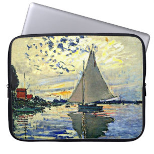 Monet - Segelbåt vid le Petit Gennevilliers Laptop Fodral