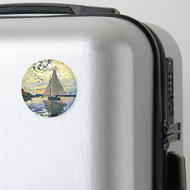Monet - Segelbåt vid le Petit Gennevilliers Magnet (In Situ (Luggage))