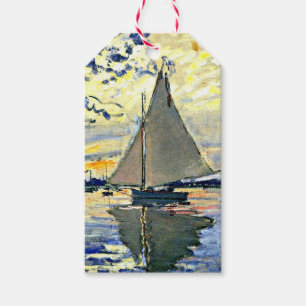 Monet - Segelbåt vid le Petit Gennevilliers Presentetikett
