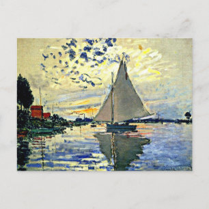 Monet - Segelbåt vid le Petit Gennevilliers Vykort