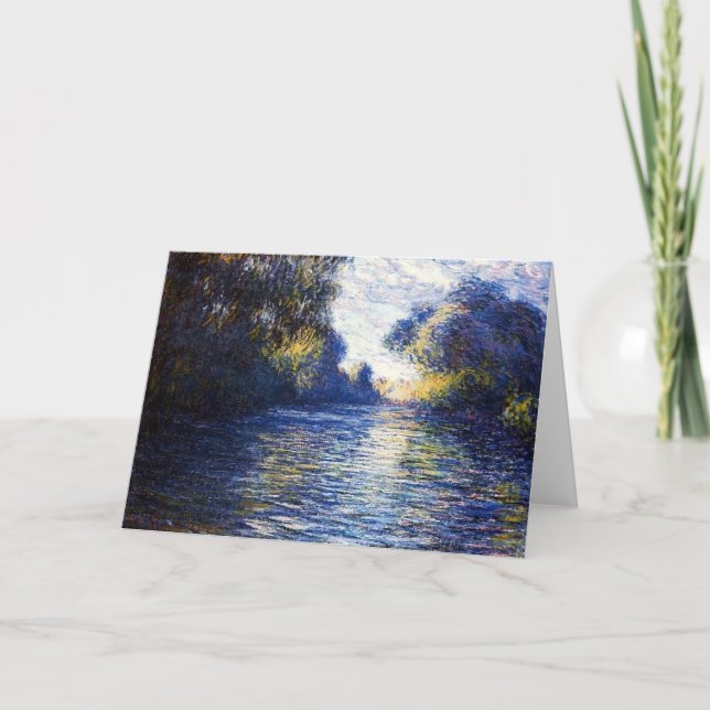 Monet Seine River Impressionism Art Card Kort (Framsida)