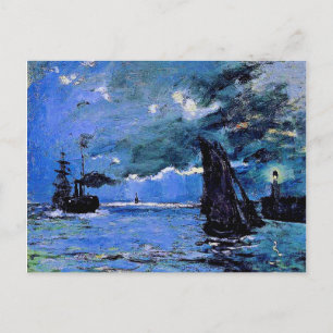 Monet - Sjölandskap, natteffekt, berömd Helg Vykort