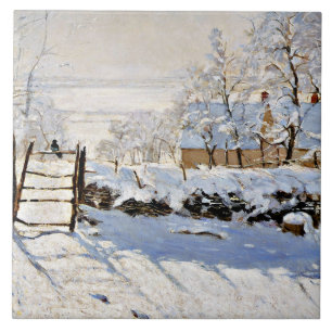 Monet - Skatan, berömd målning, Kakelplatta