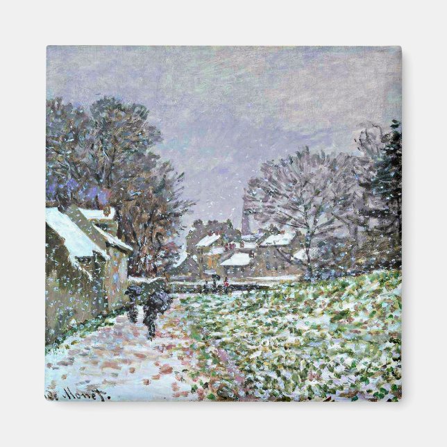 Monet - Snö i Argentina 2, berömd Magnet (Framsidan)