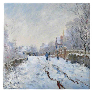 Monet - Snö Scene i Argentina Kakelplatta