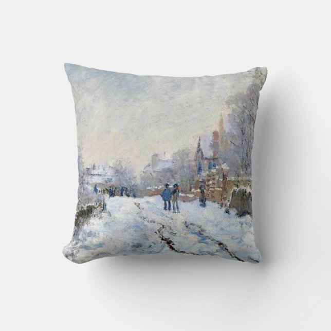 Monet - Snö Scene i Argentina Kudde (Framsida)