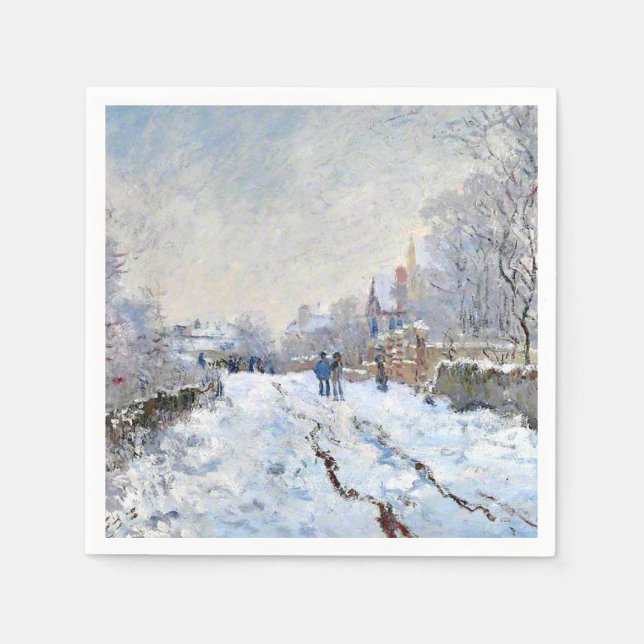 Monet - Snö Scene i Argentina Pappersservett (Framsidan)