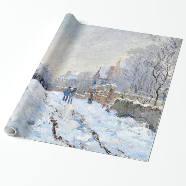 Monet - Snö Scene i Argentina Presentpapper (Utrullad)