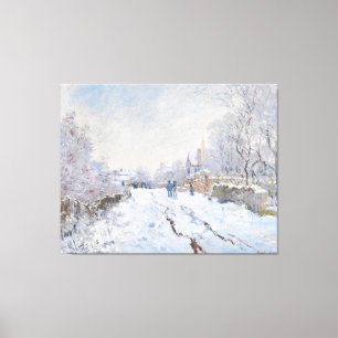 Monet Snöscen vid Argenteuil Canvastryck
