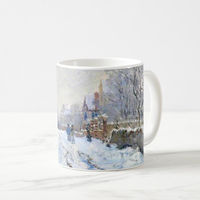 Monet - Snöscen vid Argenteuil Kaffemugg (Framsida höger)