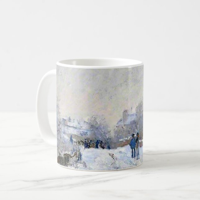 Monet - Snow Scene at Argenteuil Kaffemugg (Framsida vänster)