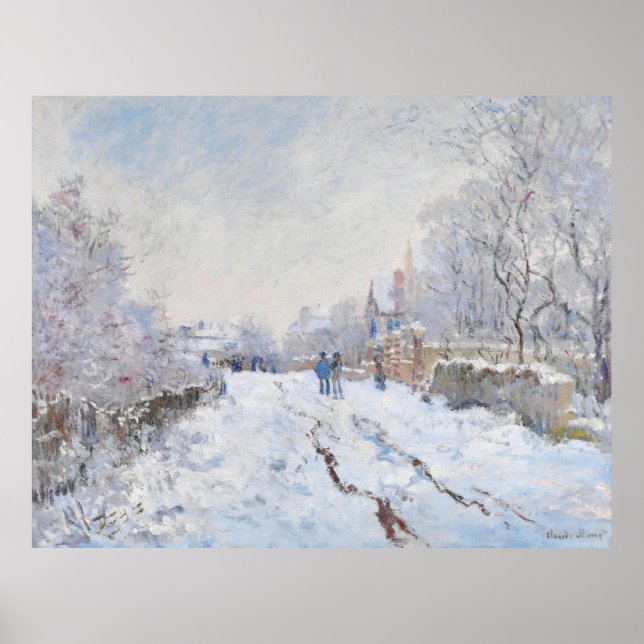 Monet  Snow Scene at Argenteuil Poster (Framsidan)